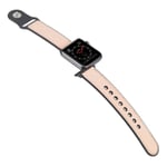 Apple Watch Series 6 / 5 44mm tyylikäs nahkakellon ranneke - Pinkki Pink