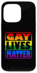 iPhone 13 Pro Gay Lives Matter LGBT Saying Gay Pride Rainbow Case