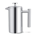 HGY 350ML Double Wall Stainless Steel Small Coffee Maker French Press Tea Pot with Filter