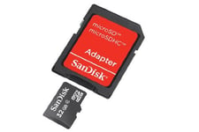 SanDisk 32 Go Carte mémoire microSDHC avec adaptateur Classe 4 SDSDQB-032G-B35