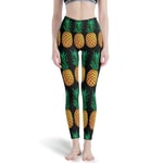 Ballbollbll Pineapple Fruit Pantalon de yoga pour femme Taille haute et contrôle du ventre super doux pour cyclisme, course à pied, loisirs quotidiens Blanc Taille XXL