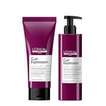 L'Oréal Professionnel, Duo Leave-In Boucles Définies & Intensément Hydratées pour Cheveux Frisés/Crépus, Crème Hydratante Intensive + Gelée Coiffante Sans Silicone