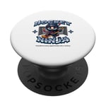 Joueur ninja de hockey sur glace PopSockets PopGrip Adhésif