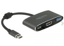 DELOCK – Adapter USB Type-C male > HDMI female (DP Alt Mode) 4K 30 Hz + USB Type-A + USB Type-C PD