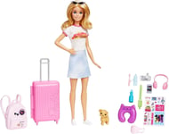 Barbie Voyageur Avec Chiot Chien Valise Accessoires HJY18 Mattel