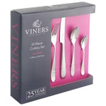 Viners Glamour 18 0 Stainless Steel 24 Piece Cutlery Set Giftbox For 6 Settings