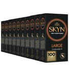 SKYN Large Préservatifs XL Sans Latex, Lot de 100, 10 x 10 Paquet King Size