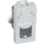 10 st Mosaik datauttag RJ45 Cat-5E UTP 1M aluminium