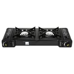 Portable Double Twin Hob Camping Fishing Butane Gas Stove Cooker BBQ Cooking