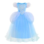 Halloween Barn Askungen Tutu Klänning Bomull Elsa Princess Klänning 120cm CDQ