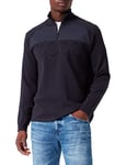 BOSS Men's Zine Pullover Sweater, Dark Blue402, L