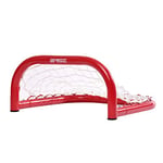 Base Tor 12" (33 x 36 x 18) extérieure Cadre en métal I Porte pour balles palets I Entraînement de Hockey | Skill Goal Adulte Unisexe, Rouge/Blanc