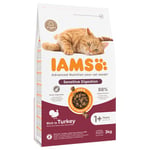 IAMS for Vitality Sensitive Digestion Adult & Senior med kalkon - Ekonomipack: 2 x 3 kg