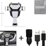  For Sony Xperia 10 VI Airvent mount + CHARGER holder cradle bracket car clamp