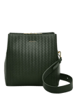 Radley Dukes Place Icon Leather Weave Triple Compartment Shoulder Bag, Black