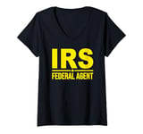 Womens IRS FEDERAL AGENT UNIFORM COSTUME TEE V-Neck T-Shirt