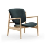 House of Finn Juhl - France Chair, Clear oiled oak, Cat. 4 Vidar 182 - Fåtöljer - Finn Juhl - Grön,Träfärgad,Grå - Trä/Textilmaterial