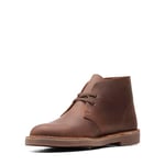 Clarks Desert Boot Bushacre 3, Bottine Chukka Homme, Léa Brun Foncé, 42 EU