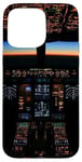 Coque pour iPhone 15 Pro Max Avion Cockpit Vol Esthétique Night Instruments Pilote