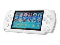 TechKidz Console émulateur portable 4.3 pouces avec lecteur audio/vidéo Blanc