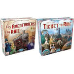 LES AVENTURIERS DU RAIL : Lot 1 Jeu de Base USA + 2 Extensions FRANCE/CONQUETE DE L'OUEST - Version Française - Jeux de Société pour Enfants dès 8 ans - 2 à 5 Joueurs - Jeux de Stratégie