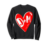 Valentines Day 2022 Couples Matching Red Heart D+M Lovers Sweatshirt