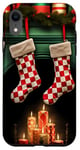 iPhone XR Christmas Stockings Hung by the Fireplace Case