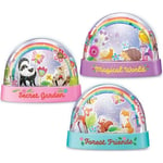 Hobbysett Snøkule Glitter Rainbow Snow Domes 4M