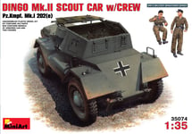 1:35 Miniart Dingo Mk Ii ( Pz.Kpfw.Mk 1 202(E) W/Crew Kit MIN35074 Modellino