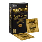 Magnum BareSkin Large Size Condoms by Trojan, Thin and Lubricated Condoms, with Premium Quality Latex , Pack of 10