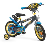 Kids Batman Bike Black Blue 14" Childrens Boys Bicycle w/ Removable Stabiliser