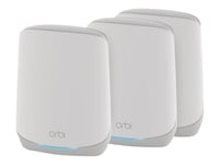 NETGEAR Orbi RBK763S, Valkoinen, Sisäinen, Verkkojärjestelmä, 525 m², Kolmikaista (2,4 GHz/5 GHz/5 GHz), Wi-Fi 6 (802.11ax)