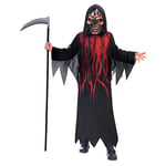 amscan 9907095 – Costume pour enfant Dark Shadow Reaper, Robe avec masque, Faucheuse, Grim Reaper, Carnaval, Fête à thème, Halloween