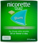 Nicorette Original Gum 2mg 210 Pack X 1