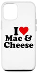 Coque pour iPhone 12/12 Pro I LOVE COEUR MAC ET FROMAGE MACARONI N CHEESE