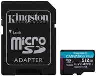 Kingston 512GB Canvas Go Plus Micro SD (SDXC) Card U3, V30, A2, 170MB/s R