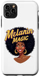 Coque pour iPhone 11 Pro Max Femme noire afro-américaine frisée Afro Melanine Poppin