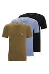 BOSS Mens Pack Classic T-Shirt Green/Navy/Blue XL