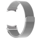 Band för Samsung Galaxy Watch 6/5/4/Classic 47mm 43mm 40mm 44mm Milanese Loop Armband correa Galaxy Watch 5 pro 45mm rem Silver