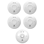 4 x FireAngel SW1-PF-T Mains Optical Smoke Alarms +1 x HW1-PF-T Mains Heat Alarm