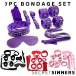 Bondage Set Kit Collar Restraint Gag Cuff Whip Fetish BDSM Sex Toys for Couples