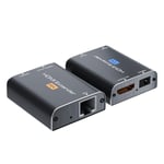 Extender Hdmi Rj45, Emetteur Et Récepteur Hdmi Full Hd 1080P Transmission Of Signals Over Rj45 Cat 6/7 Cable Up To 196Ft/60M,Supporte La Fonctionnalité Edid Et La Technologie Poc[YIN141224]