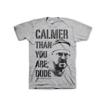 Officially Licensed Lebowski Calmer Than You Are, Dude Men's T-shirt S-xxl Sizes