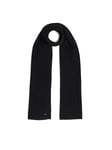 Tommy Hilfiger Écharpe Femme Essential Flag Scarf Chaude, Noir (Black), Taille Unique