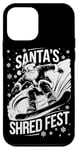 Coque pour iPhone 12 mini Christmas Snowboard Santa Snowboarder Shred Fest