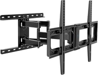 Support Mural TV 32-75 Pouces,Fixation Murale TV Orientable et Inclinable, Accroche TV Mural pour Télévision Écran Plat/Incurvé, avec Bras Articulé Jusqu'à 60KG, Max VESA 600x400mm