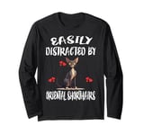 Easily Distracted By Oriental Shorthairs Cat Long Sleeve T-Shirt