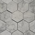 Carrara Mosaik Hexagon Polerad 10x11,5 cm