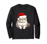 Grumpy Christmas Cat Long Sleeve T-Shirt