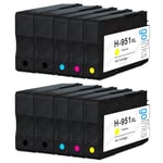 10 Ink Cartridges to replace HP 950 & 951 (950XL & 951XL) non-OEM / Compatible